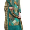 DRAVINAM Trends Women's Digital printed Pure Pashmina Woollen Palazzo/Pant/Salwar Suit Dress material with Pashmina shawl Dupatta/Chunni for Casual wear/winter (Blue)