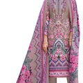 DRAVINAM Trends Pure Cotton Digital Print Pakistani Embroidered Suit Dress Material with Unstitched Bottoms and Cotton Dupatta