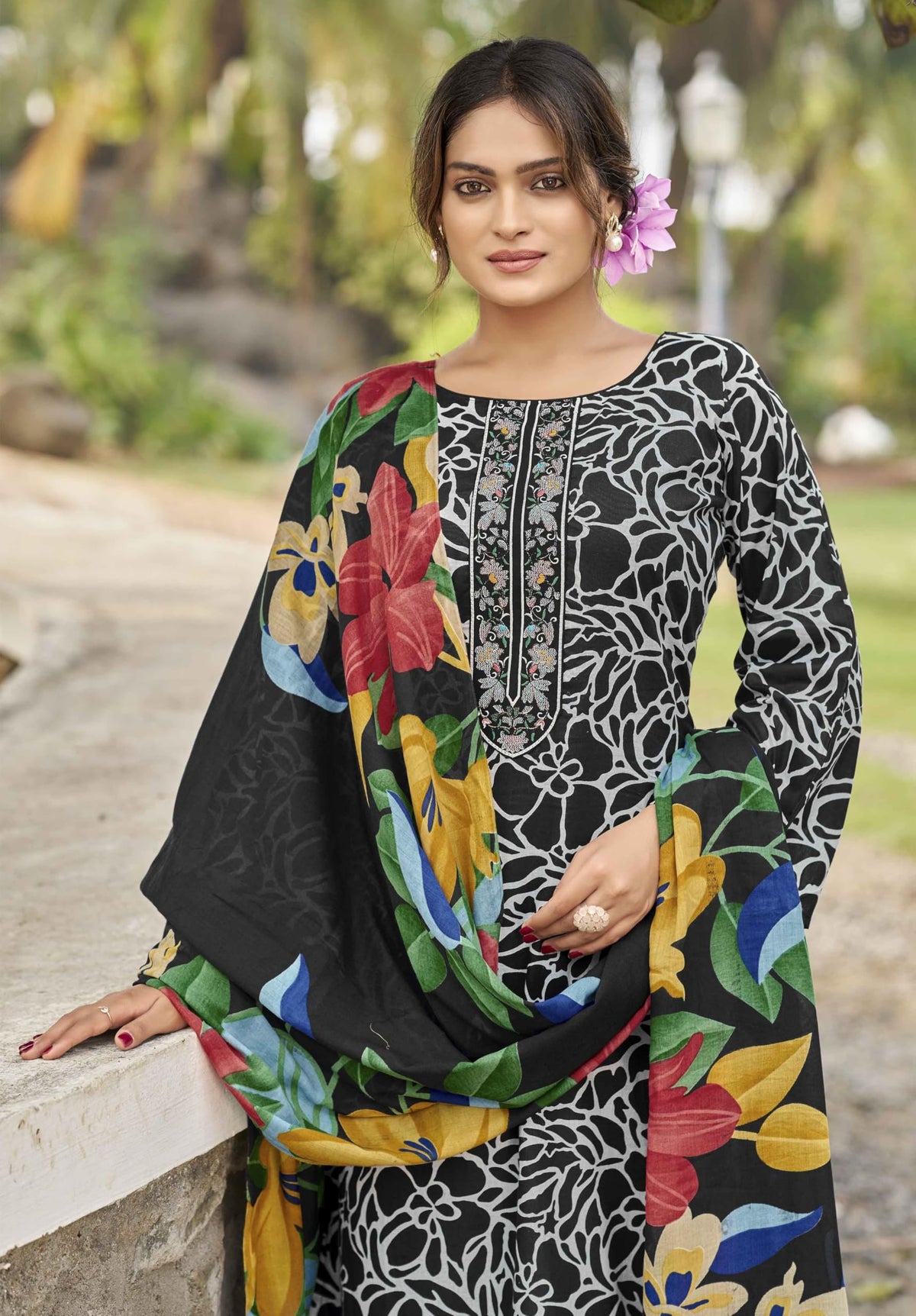 DRAVINAM Trends Kurti 2.50 mtrs, PURE COTTON DYED (2.7 m),PURE LAWN MULMUL DIGITAL PRINT COTTON DUP (2.25|Mehandi Green