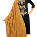 DRAVINAM Trends Women's Pure Velvet Heavy Embroidered Unstitch Salwar Suit Dress Material with Jacquard Twill Pashmina Warm Shawl Dupatta