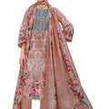 DRAVINAM Trends Women's Unstitched Salwar Suit Dress Material - Cotton Digital Printed Organza Embroidered Kameez II Unstitch Bottoms II Cotton Dupatta