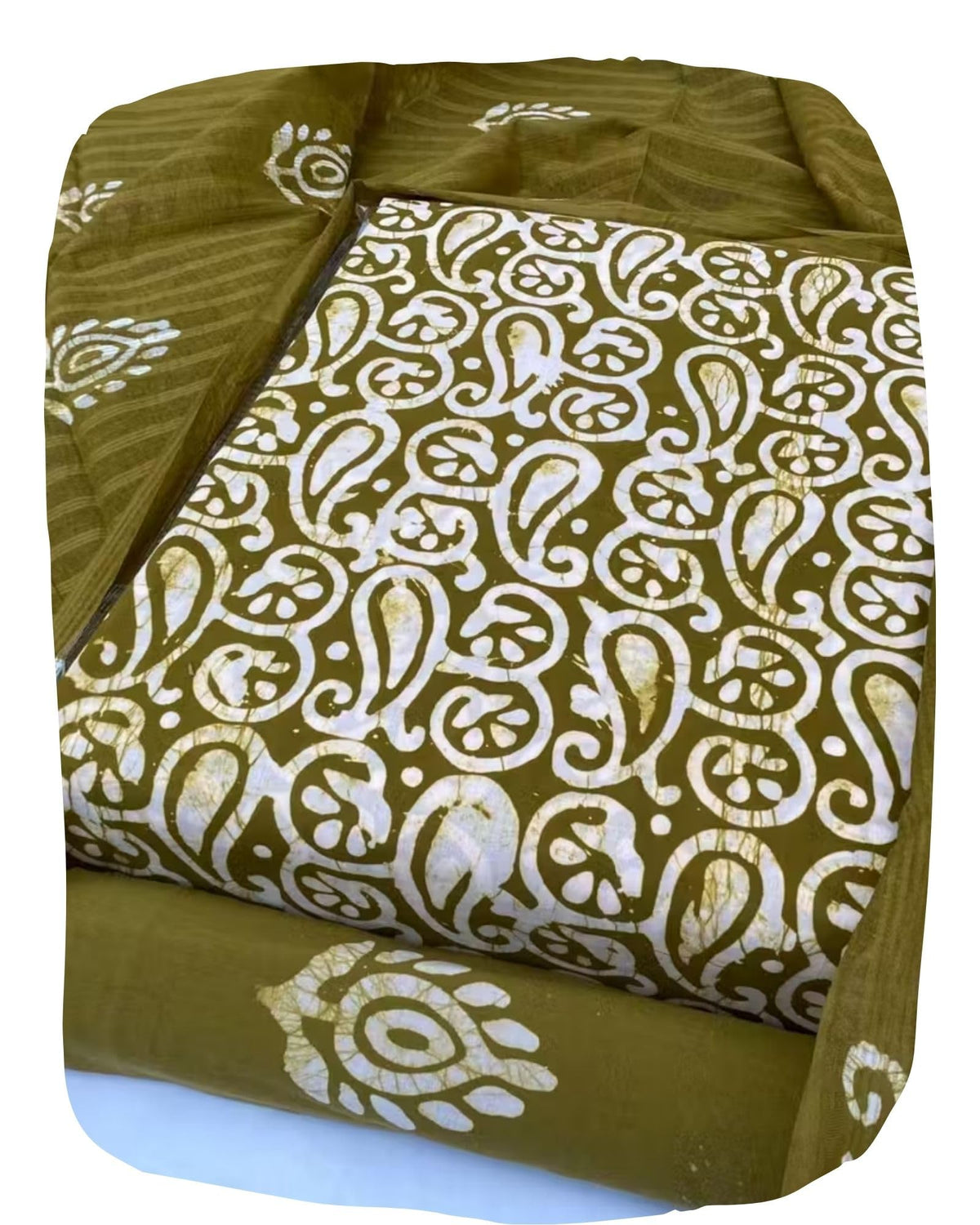 DRAVINAM Trends Unstitched Jaipuri Handmade Wax Batik Print Soft Cotton Dress Material with Dupatta