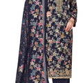 DRAVINAM Trends Pure Viscose Rayon Cotton Discharge Foil Printed Fancy Embroidered Suit Dress Material with Unstitched Bottoms and Cotton Silk Printed Dupatta