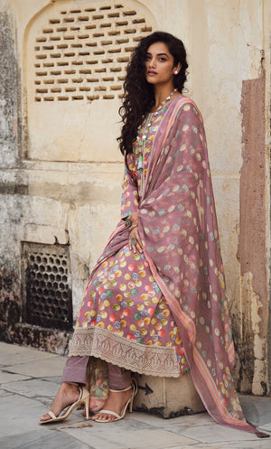 DRAVINAM Trends Women's Cotton Salwar Suit Set (Pink)