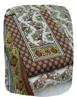 DRAVINAM Trends Women's Ethnic Pure Cotton Jaipuri Printed Unstitched Salwar Suit Dress Material with Dupatta