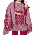 DRAVINAM Trends Heavy Spun Kani Kashmiri Printed Unstitched Salwar Suit for Women with Siroski Work and Pashmina Shawl Dupatta
