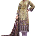 DRAVINAM Trends Unstitched Pakistani Print Embroidered Cotton Salwar Suit Dress Materials with Cotton Printed Dupatta