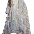 DRAVINAM Trends Women's Pure Cotton Printed Embroidery Work Stitched Pant Suit Set with Dupatta For Daily , Office , Casual , Traditional . (Green, XXL, Stitched Suit)