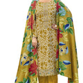 DRAVINAM Trends Kurti 2.50 mtrs, PURE COTTON DYED (2.7 m),PURE LAWN MULMUL DIGITAL PRINT COTTON DUP (2.25|Yellow
