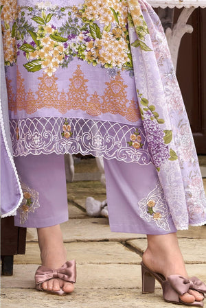 DRAVINAM Trends Women's Unstitched Salwar Suit Dress Material - Cotton Digital Printed Organza Embroidered Kameez II Unstitch Bottoms II Cotton Dupatta
