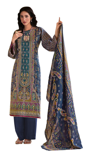 DRAVINAM Trends Kurti 2.50 mtrs, PURE VISCOSE RAYON (3 mtrs apx), PURE MODAL VISCOSE Maslin Dupatta Digital|Cream