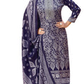 DRAVINAM Trends Women's Printed Pashmina Kani Unstitch Salwar Suit Dress Material with Siroski work and Printed Twill Pashmina Warm Shawl Dupatta