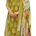 DRAVINAM Trends Women's Unstitched Kaani Print Woollen Pashmina Mirror work Salwar Suit Dress Material with Pashmina Printed Shawl Dupatta (Free Size)