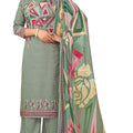 DRAVINAM Trends Kurti 2.50 mtrs,Viscose Reyon Dyed (2.7 m),Viscose German Half Pure Designer Print Dupatta (2.25 m)|Green