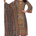 DRAVINAM Trends Kurti 2.50 mtrs, PURE VISCOSE RAYON (3 mtrs apx), PURE MODAL VISCOSE Maslin Dupatta Digital|Grey