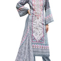 DRAVINAM Trends Women's Unstitched Cotton Suit Dress Material - Printed Embroidered Top II Plain Bottoms II Print Dupatta
