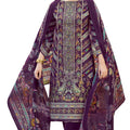 DRAVINAM Trends Kurti 2.50 mtrs, Pure Cotton (3 mtrs apx), Pure MAL MAL Cotton Dupatta Print (2.30|Wine