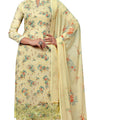 DRAVINAM Trends Unstitched Printed Embroidered Cotton Salwar Suits Dress Material with Chiffon Dupatta