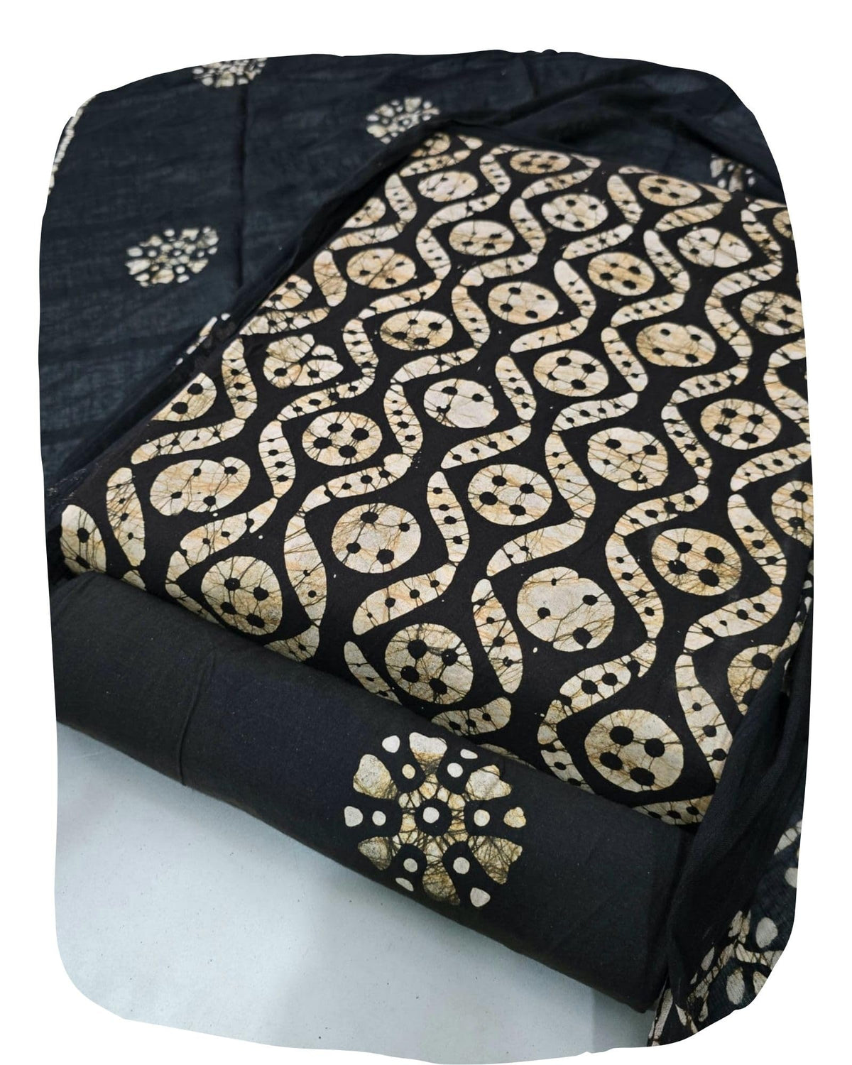 DRAVINAM Trends Unstitched Jaipuri Handmade Wax Batik Print Soft Cotton Dress Material with Dupatta