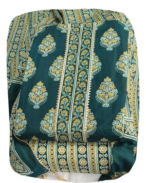 DRAVINAM Trends Women's Jaipuri Printed Embroidered and Hand Work Premium Cambric Cotton Unstitched Salwar Suit Dress Material with Mulmul Cotton Dupatta