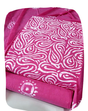 DRAVINAM Trends Unstitched Jaipuri Handmade Wax Batik Print Soft Cotton Dress Material with Dupatta