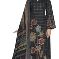 DRAVINAM Trends Women's Unstitched Salwar Suit Dress Material Pure Jam Silk Discharge Print Embroidered Hand Work Kameez Plain Unstitched Bottoms and Pure Lawn Digital Foil Print Dupatta