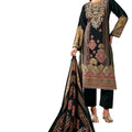 DRAVINAM Trends Women's Unstitched Pure Maslin Digital Foil Printed Pakistani Embroidered Suit Dress Material with Unstitched Maslin Bottoms and Maslin Dupatta