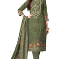 DRAVINAM Trends Women's Unstitched Viscose Maslin Hand Embroidered Suit Material - Viscose Maslin Digital Printed Hand Embroidered Kameez II Rayon Bottoms II Maslin Printed Dupatta