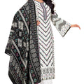 DRAVINAM Trends Women's Pakistani Print Embroidered Unstitcehd Pure Cambric Cotton Salwar Suit Dress Materials with Pure Cotton Printed Dupatta