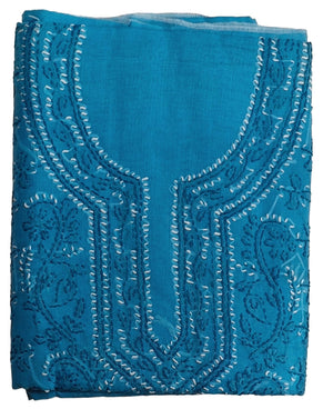 DRAVINAM Trends Women’s Cotton Unstitched Chikankari Suit Set with Dupatta & Bottom | Hand-Embroidered Lucknowi Dress Material | Premium Ethnic Wear for Women | Free Size (3-Piece)