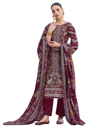 DRAVINAM Trends Kurti 2.50 mtrs, Pure Cotton (3 mtrs apx), Pure MAL MAL Cotton Dupatta Print (2.30|Black