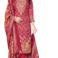 DRAVINAM Trends Women's Pakistani Printed Pashmina Wool Winter Wear Unstitch Salwar Suit Dress Material with Pashmina Printed Shawl Dupatta