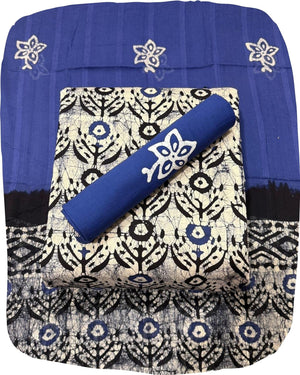 DRAVINAM Trends Unstitched Jaipuri Handmade Multicolour Wax Batik Print Soft Cotton Dress Material with Dupatta