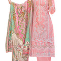 DRAVINAM Trends Women's Exquisite Unstitched Viscose Cambric Lawn Cotton Suit Dress Material with Embroidered Daman & Sleeves | Stylish Pure Cotton Digital Print Dupatta & Solid Bottoms