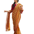 DRAVINAM Trends Women's Woven Georgette Saree (Vaa_4_Green)