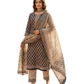 DRAVINAM Trends Sanganeri Hand Block Print Pure Cambric Unstitched Cotton Suit Dress Material with Kota Doriya Hand Printed Dupatta