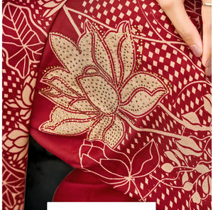 DRAVINAM Trends Women's Winter Wear Kashmiri Kani Printed Warm Salwar Kameez Dress Material with Swaroski Work and Twill Pashmina Printed Shawl Dupatta