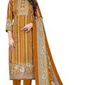 DRAVINAM Trends Women's Unstitched Kaani Print Pashmina Winter wear Dress Material Fabric for Salwar Suit with printed pashmina Kashmiri shawl dupatta (Blue)