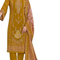 DRAVINAM Trends Women's Unstitched Premium Pure Cotton Heavy Embroidered Suit Dress Material