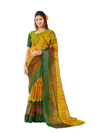 DRAVINAM Trends Women's Khadi Jute Silk Saree With Blouse Piece (WS_6_Multicolour)