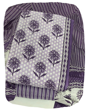 DRAVINAM Trends Jaipuri Print Cambric Cotton Unstitched Salwar Suit Dress Material for Women with Mulmul Cotton Dupatta