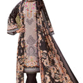 DRAVINAM Trends Women's Unstitched Jam Cotton Hand Embroidered Suit Material - Pure Jam Cotton Printed Hand Embroidered Kameez II Cotton Bottoms II Cotton Malmal Printed Dupatta