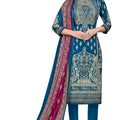 DRAVINAM Trends Printed Pashmina Unstitch Salwar Suit Dress Material with Printed Shawl Dupatta