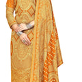 DRAVINAM Trends Women Unstitch Printed Pashmina Suit Dress Material I Digital style Printed Pashmia Top| Pure Pashmina Spun Dyed Bottoms | Luxurious Pure Woolen Shawl Dupatta with Piko work