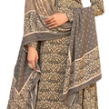 DRAVINAM Trends Women's Unstitched Embroidered Pure Woollen Pashmina Salwar Suit Dress Material with Digital Print Soft Pashmina Shawl Dupatta (Free Size_Grey)