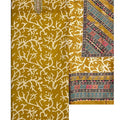 DRAVINAM Trends Women's Printed Embroidered Pure Pashmina Unstitched Salwar Suit Material with Pure Pashmina Digital printed Shawl Dupatta
