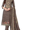 DRAVINAM Trends Women's Unstitched Viscose Maslin Hand Embroidered Suit Material - Viscose Maslin Digital Printed Hand Embroidered Kameez II Rayon Bottoms II Maslin Printed Dupatta