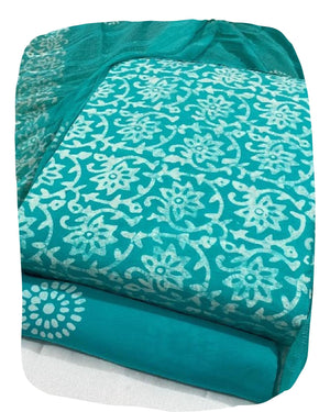 DRAVINAM Trends Unstitched Jaipuri Handmade Wax Batik Print Soft Cotton Dress Material with Dupatta