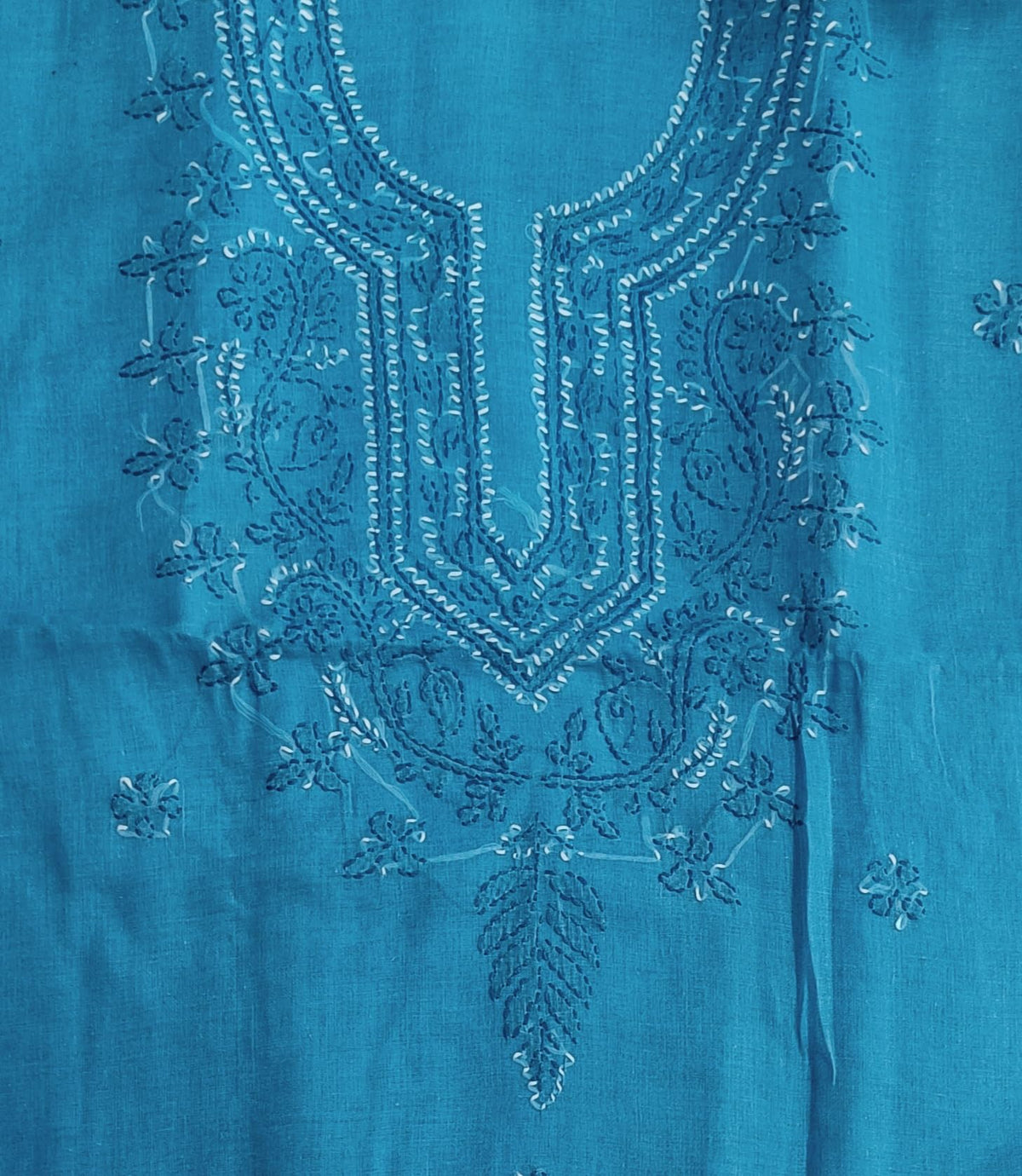 DRAVINAM Trends Women’s Cotton Unstitched Chikankari Suit Set with Dupatta & Bottom | Hand-Embroidered Lucknowi Dress Material | Premium Ethnic Wear for Women | Free Size (3-Piece)