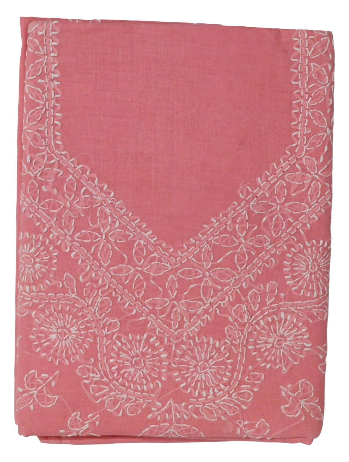 DRAVINAM Trends Women’s Cotton Unstitched Chikankari Suit Set with Dupatta & Bottom | Hand-Embroidered Lucknowi Dress Material | Premium Ethnic Wear for Women | Free Size (3-Piece)